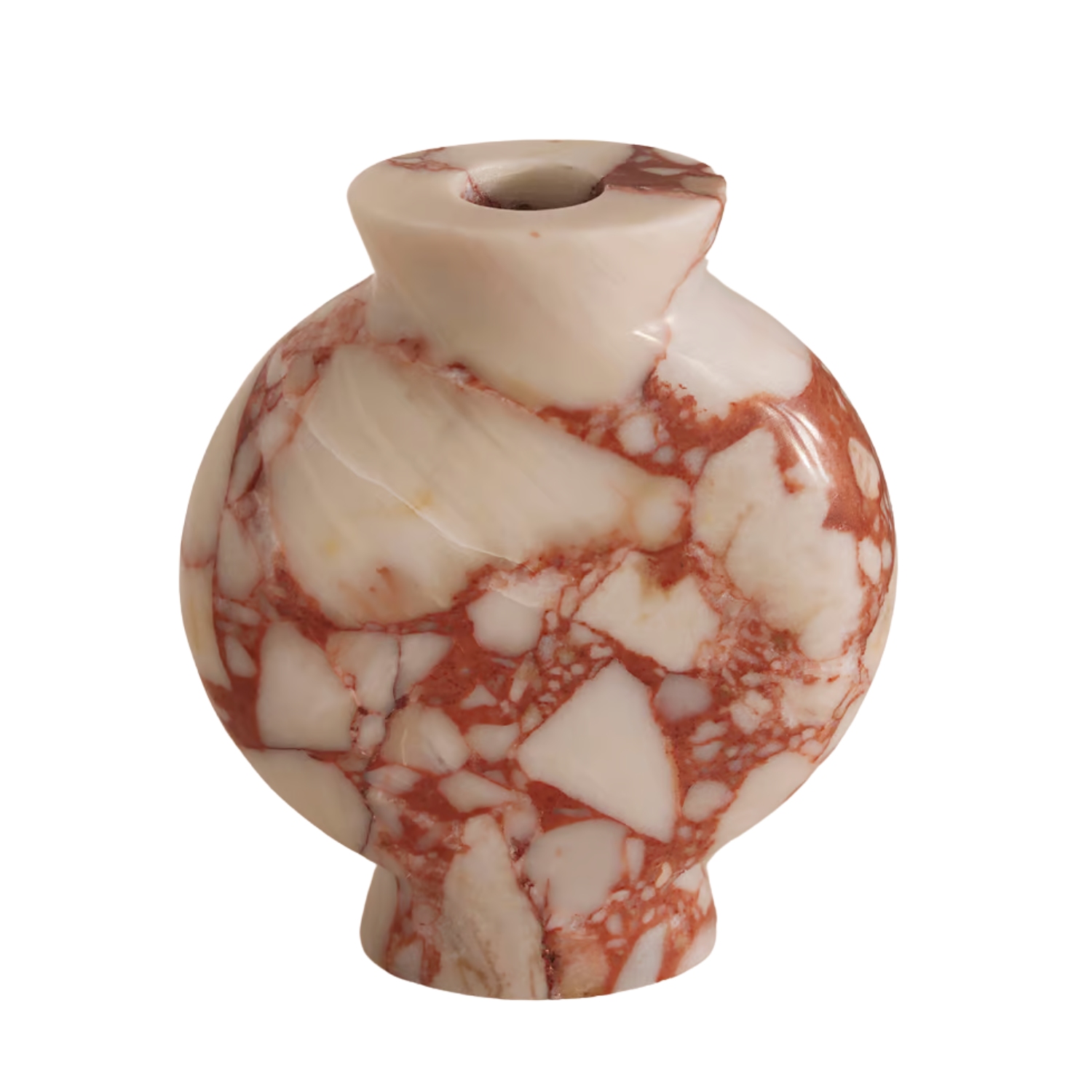 A Wide Sesso Vase in Red Bulgari from Soho Home
