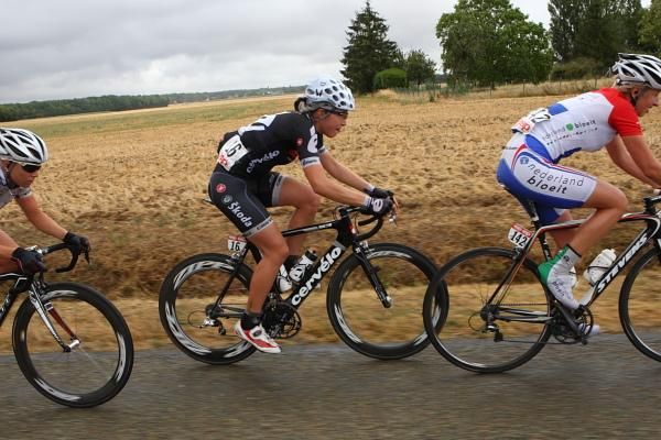 Early race leader Sarah Duester (Cervelo Test Team) is lying second on general classifiaction.