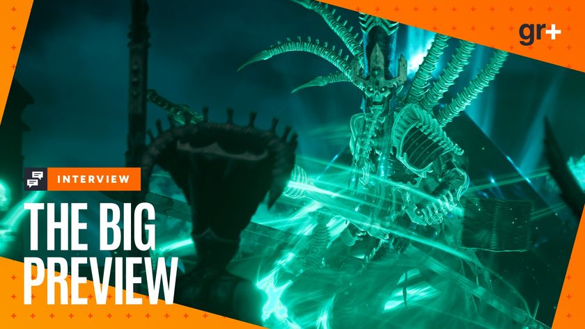 A ghostly green Nagash rising in front of the Black Pyramid in Total War: Warhammer 3 DLC Lords of the End Times