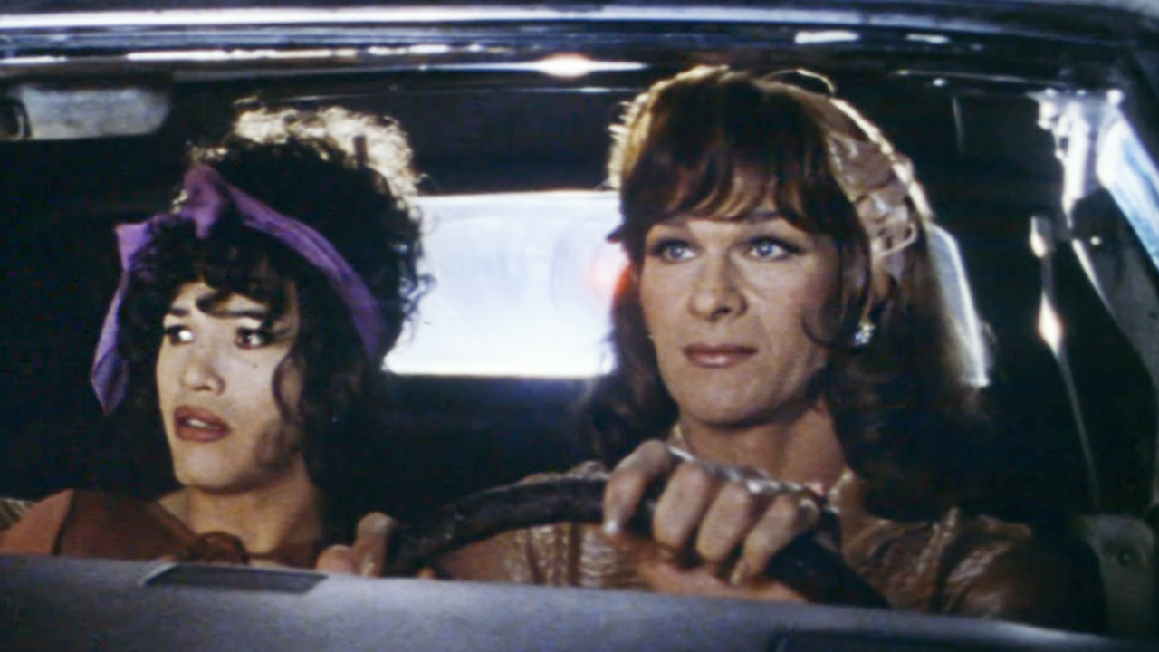 John Leguizamo and Patrick Swayze in drag as they appear in the trailer for Too Wong Foo Thanks For Everything Julie Newmar.