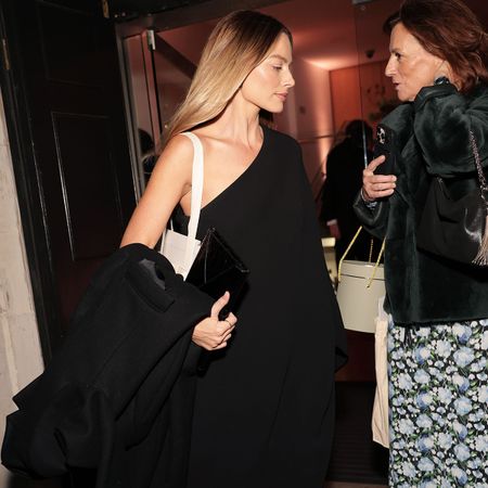 Margot Robbie asymmetrical dress