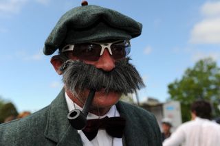 Moustache man, Brompton world champs, Bike Blenheim Palace 2011, August 21 2011