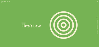 Fitt's Law title from Laws of UX site