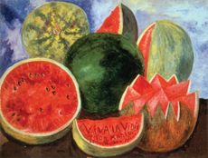 'Viva la vida', oil on masonite, painted by by Frida Kahlo in 1954.