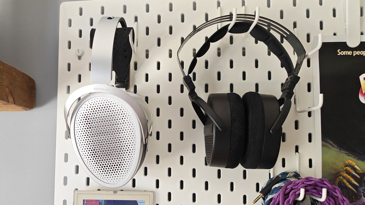 The HiFiMan Edition XV and the Thieaudio Cypher headphones side-by-side.
