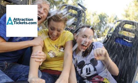 Three friends laughing on the water ride at Disneyland Orlando