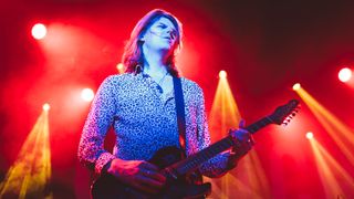 Jamie Stephen Hall of the English rock band Tigercub performs on stage at La Riviera on November 29, 2022 in Madrid, Spain.