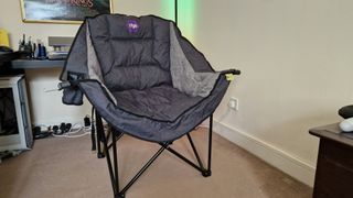 The Foldable Gaming Chair unfolded, clearly showing the frame and cushioning of the chair