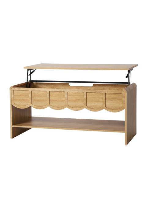 Scalloped Lift-Top Coffee Table 