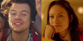 Harry Styles in Watermelon Sugar music video and Olivia Wilde in Her