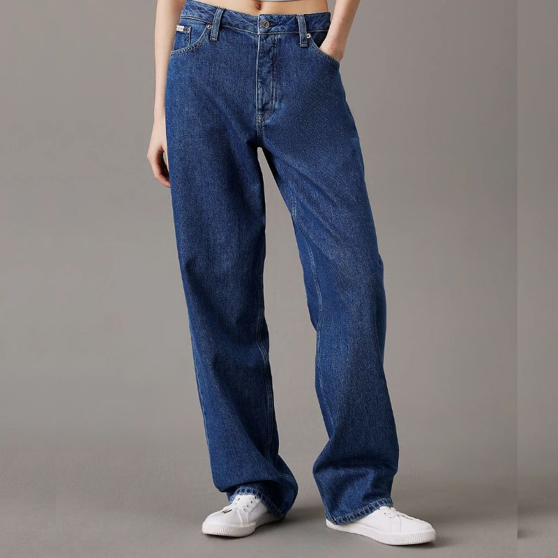 blue baggy jeans