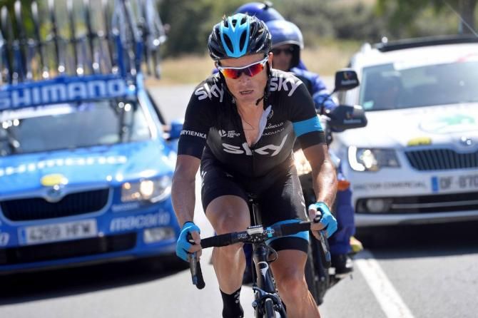 Vasil Kiryienka (Team Sky) on the attack