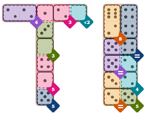 The New York Times Pips puzzle (hard) on Monday, July 13, 2026
