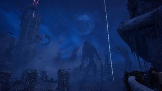 Umbral giants loom large in the distance in Lords of the Fallen, a toxic realm filled with shadowy sludge and strange Lovecraftian beasts.