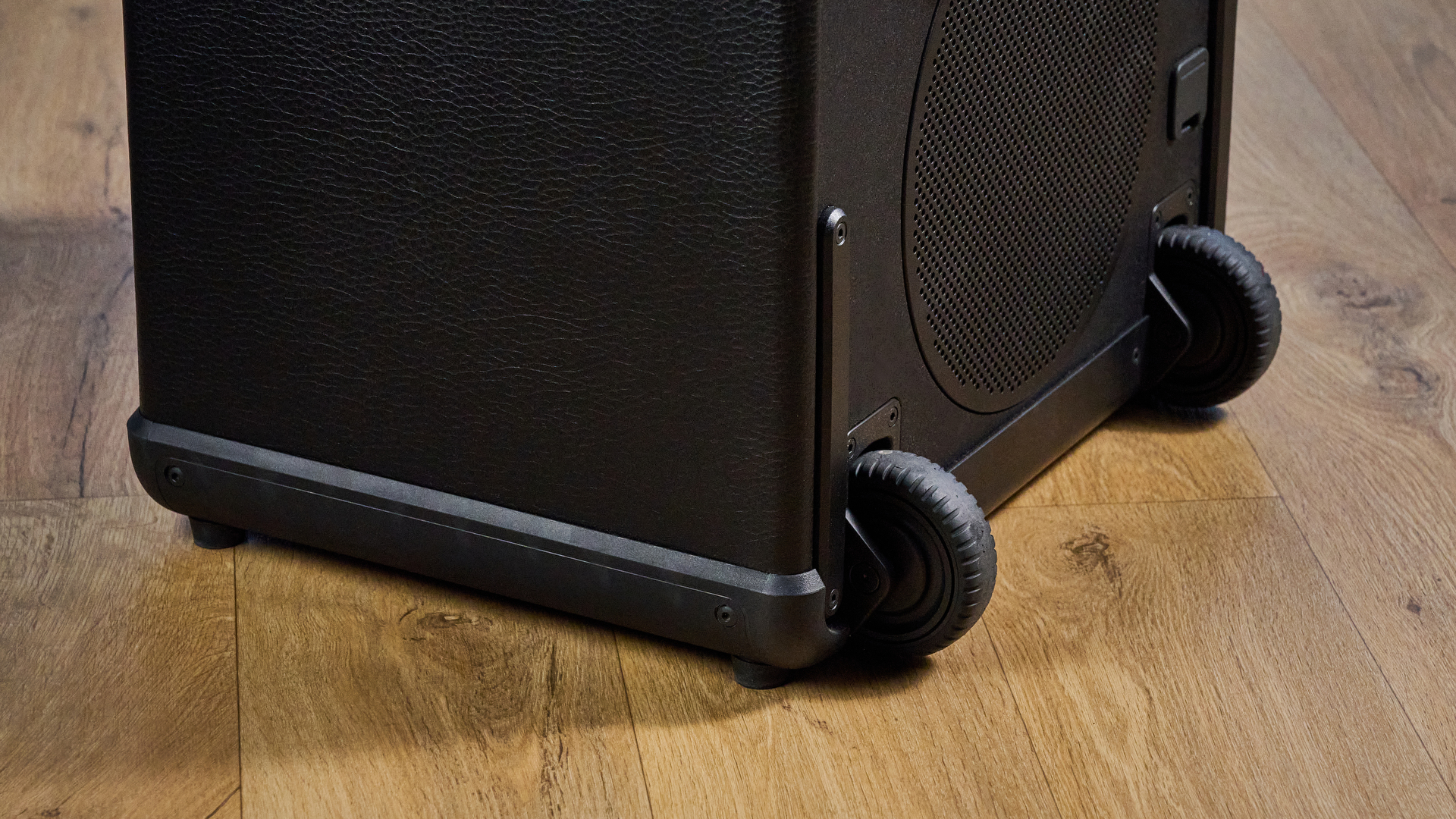 A black and brass Marshall Bromley 750 party speaker