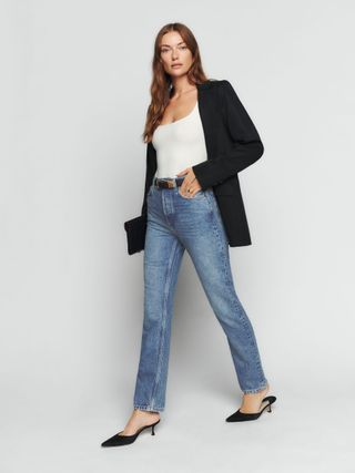 Cynthia High Rise Straight Jeans