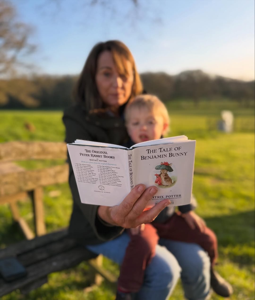 Carole Middleton reads to grandson Inigo, James Middleton's son, for Easter