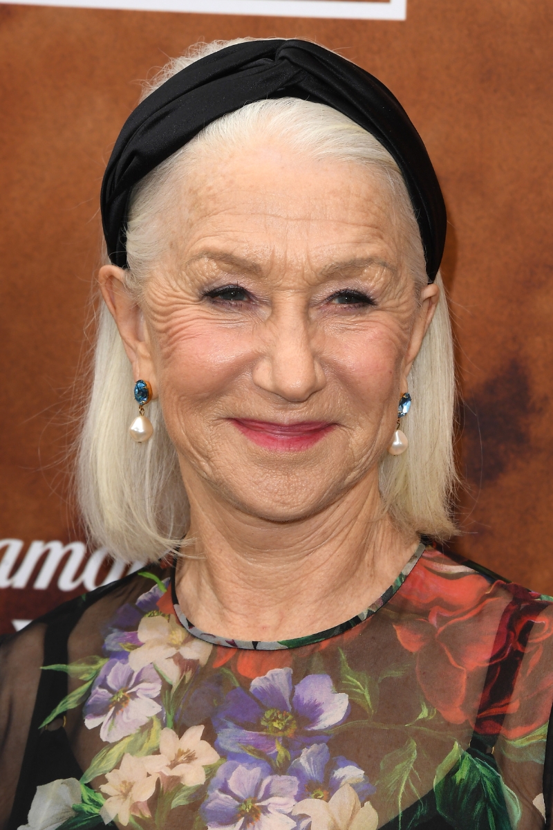 Helen Mirren is pictured with a bob hairstyle and wearing a black headband at the Paramount+'s "1923" FYC Event at Linwood Dunn Theater on May 04, 2025 in Los Angeles, California.