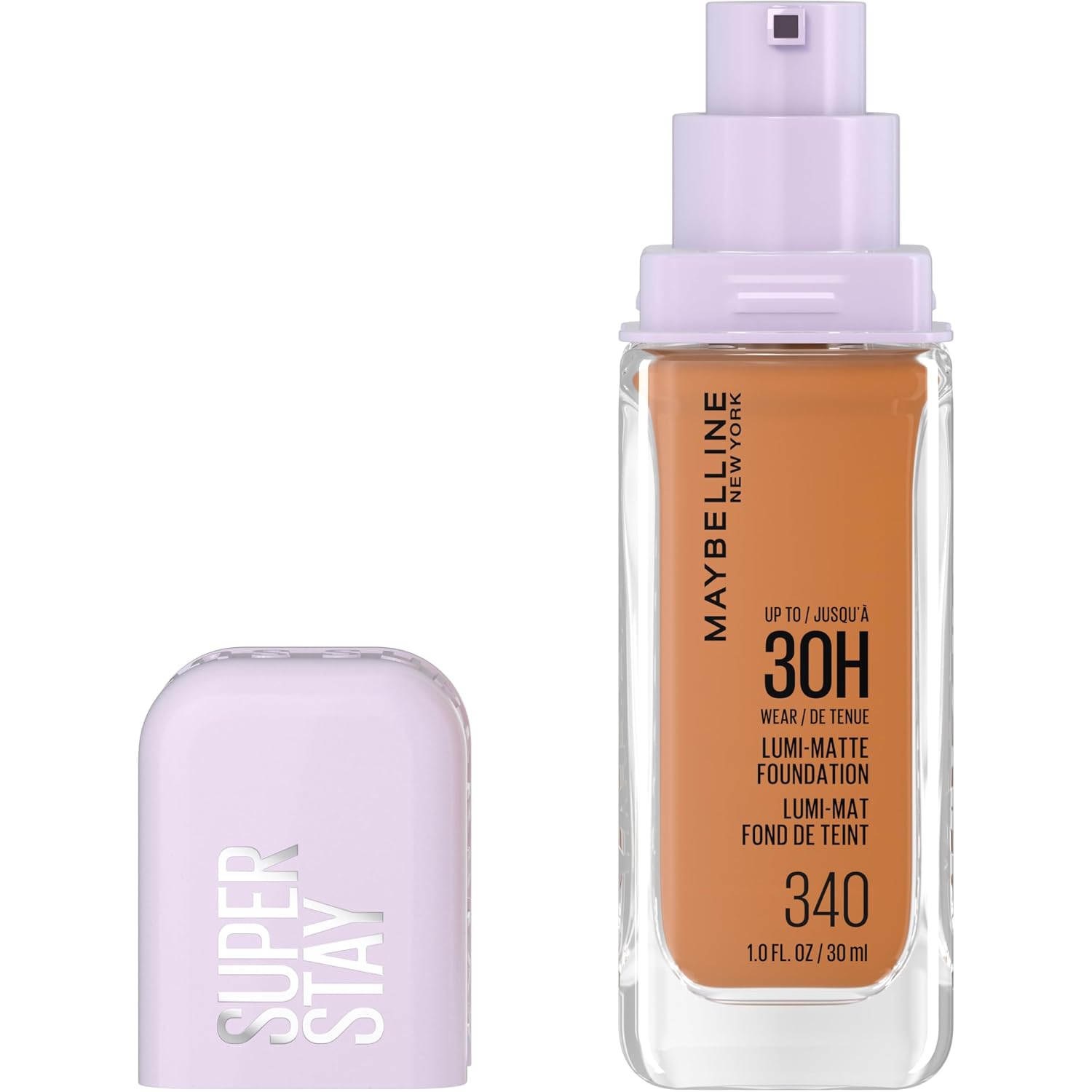 MAYBELLINE, Maybelline Super Stay Lumi-Matte Foundation, Lightweight and Buildable Full Coverage Foundation Makeup for Up to 30hr Wear, 220, 1 Count