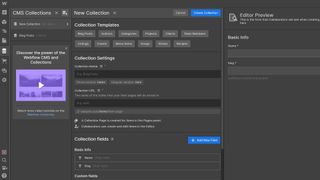 Creating a new CMS collection in Webflow