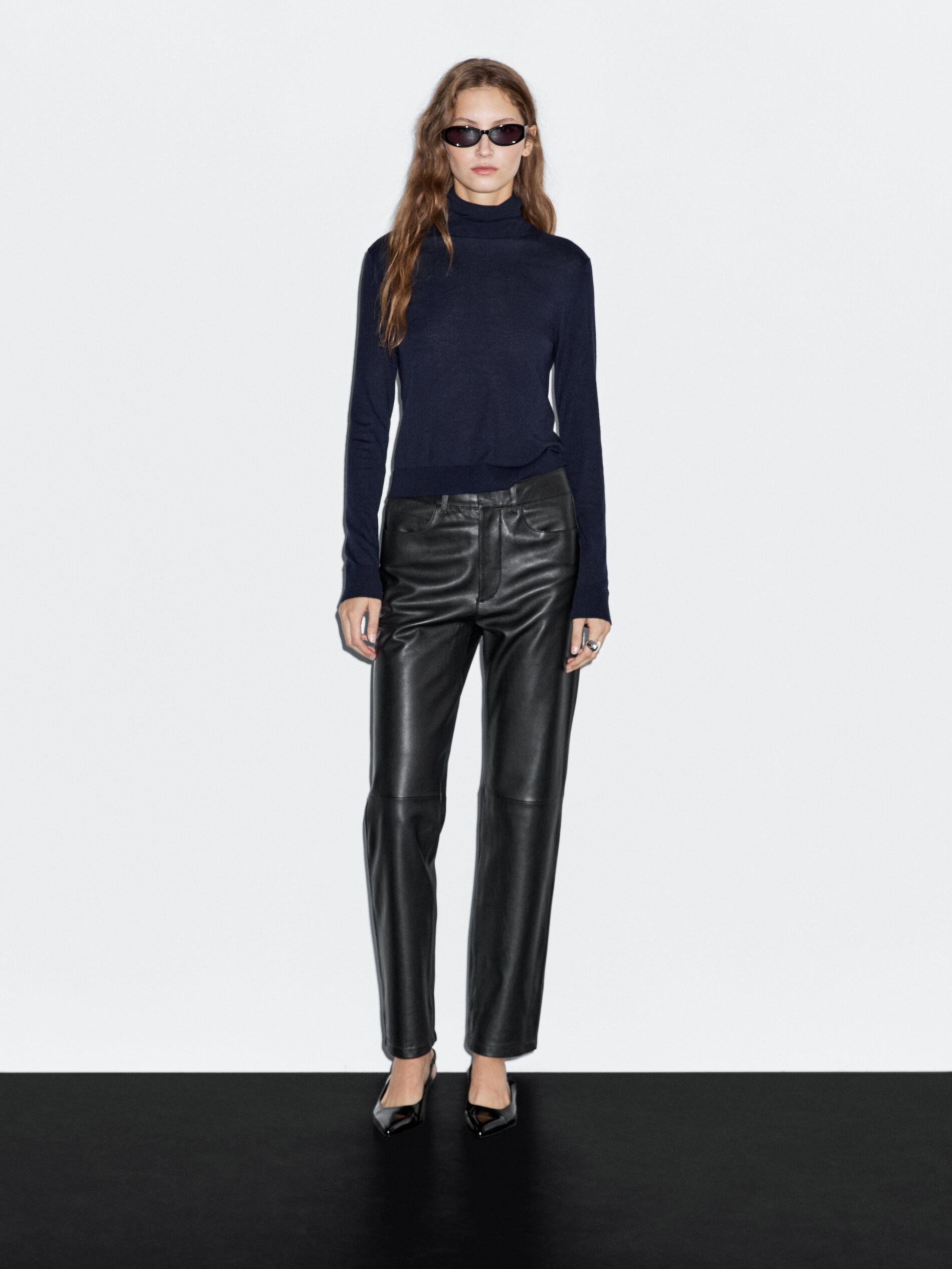Nappa Leather Five-Pocket Trousers