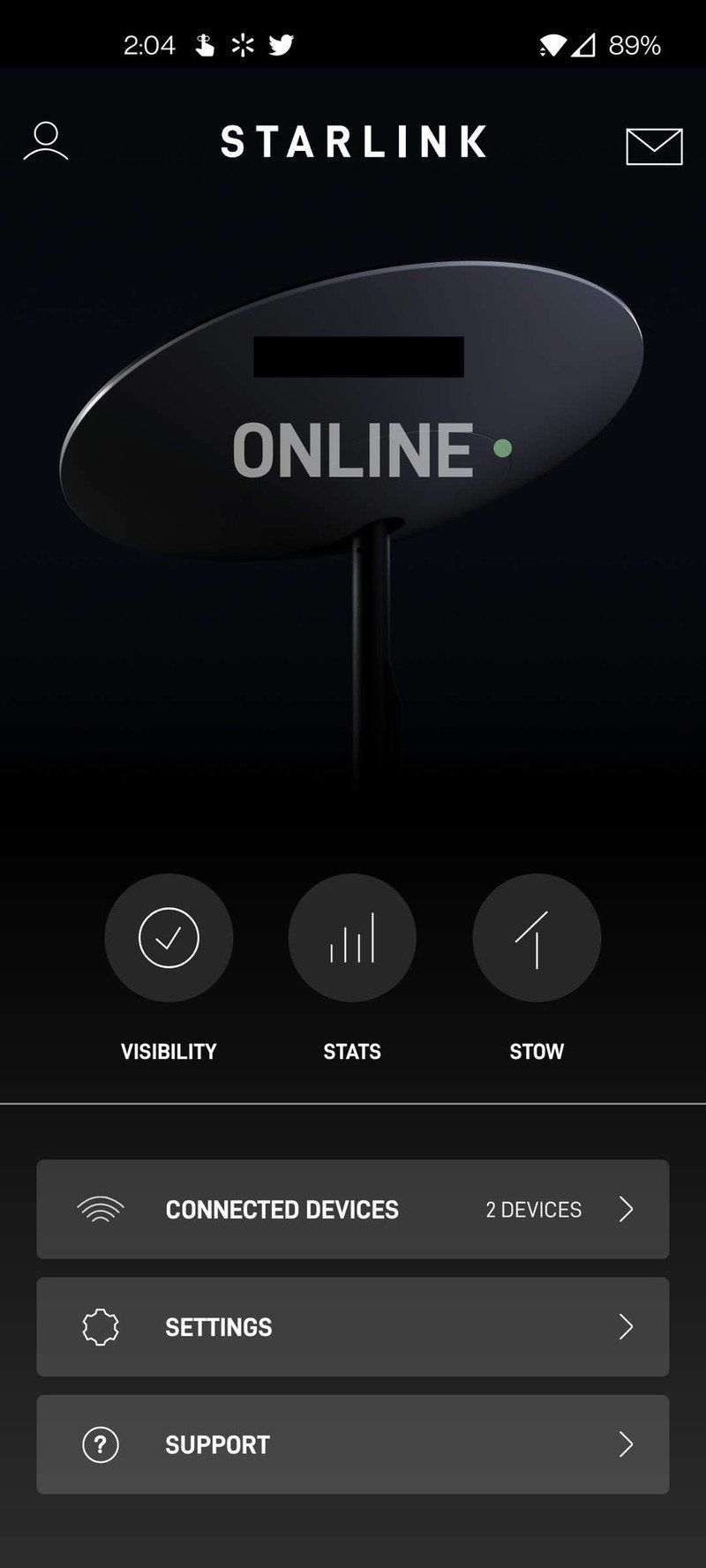 Starlink App Updated Correct Screenshot