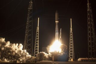 A United Launch Alliance Atlas V rocket lifts off from Cape Canaveral Air Force Station in Florida carrying the U.S. military's MUOS-3 tactical communications satellite on Jan. 20, 2015.
