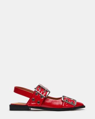 Graya Red Patent Slingback Flat | Women's Flats 
 Steve Madden