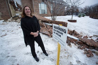 Dawne Sulivan's home in Edmond, Oklahoma, was damaged during an earthquake in 2015.