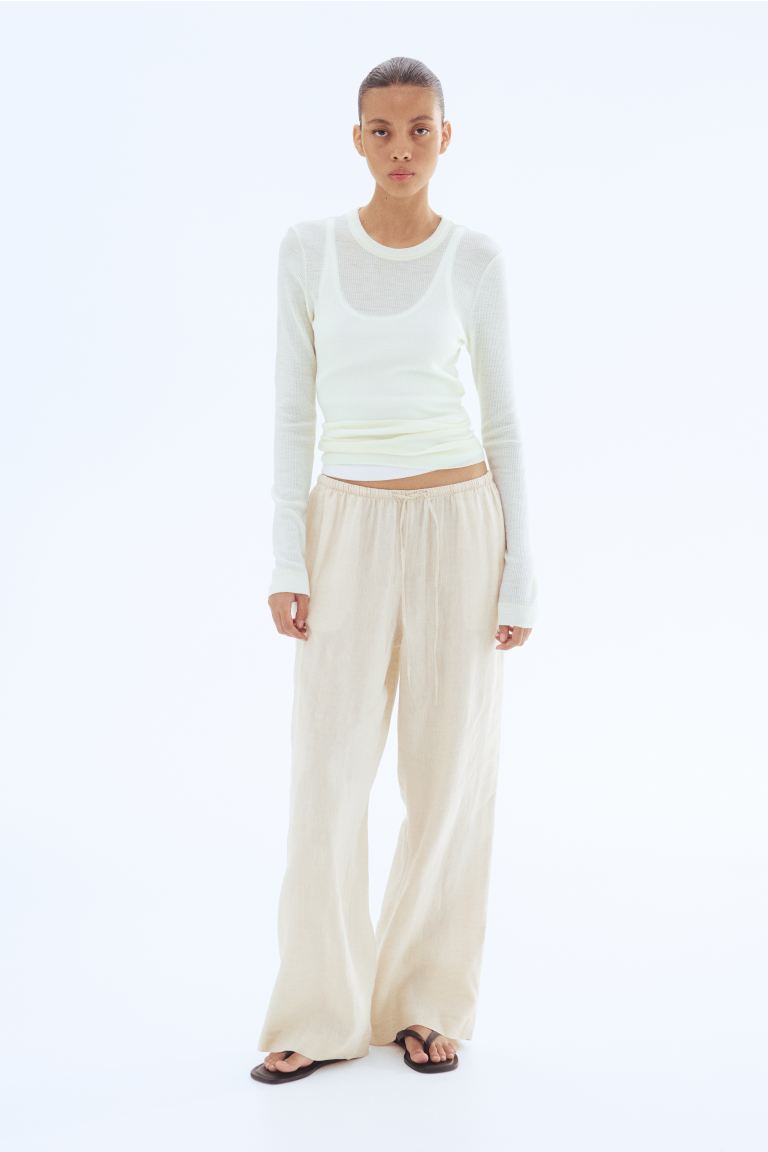 Linen Drawstring Pants