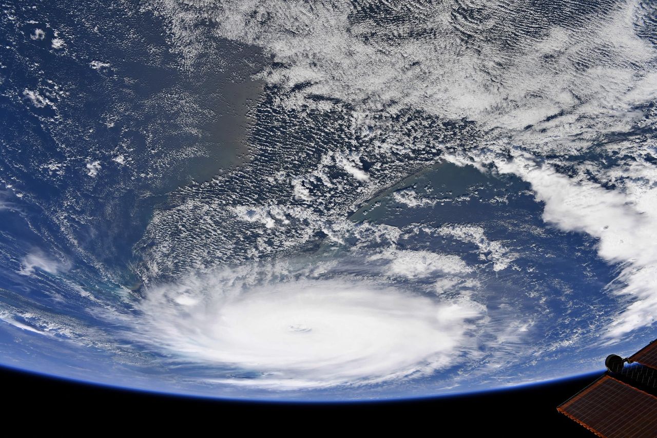 NASA astronaut Christina Koch of the Expedition 60 crew snapped this photo, one in a series, from the International Space Station on Sept. 2, 2019 as the storm battered the northern Bahamas.
