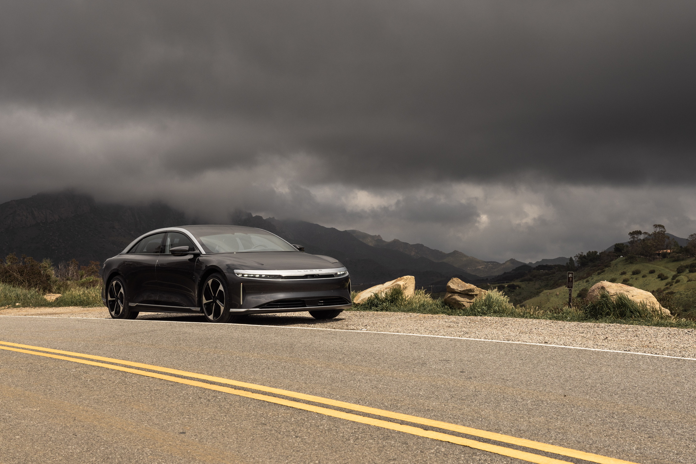 The lucid air on the road