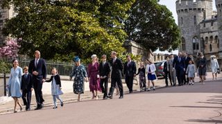 Members of the Royal Family attend the Easter Service at St George's Chapel