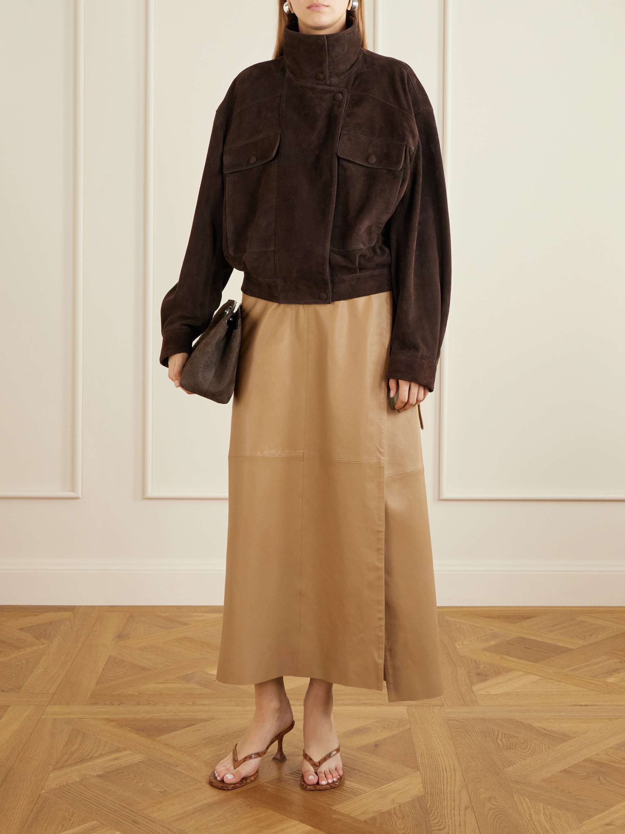 Quincy Paneled Suede Jacket