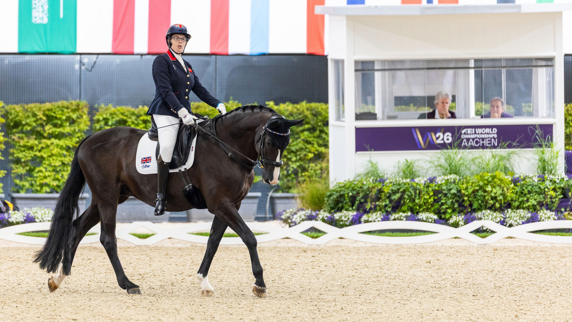 Mari Durward-Akhurst riding Athene Lindebjerg during her test at the 2026 World Para Dressage World Championship in Aachen