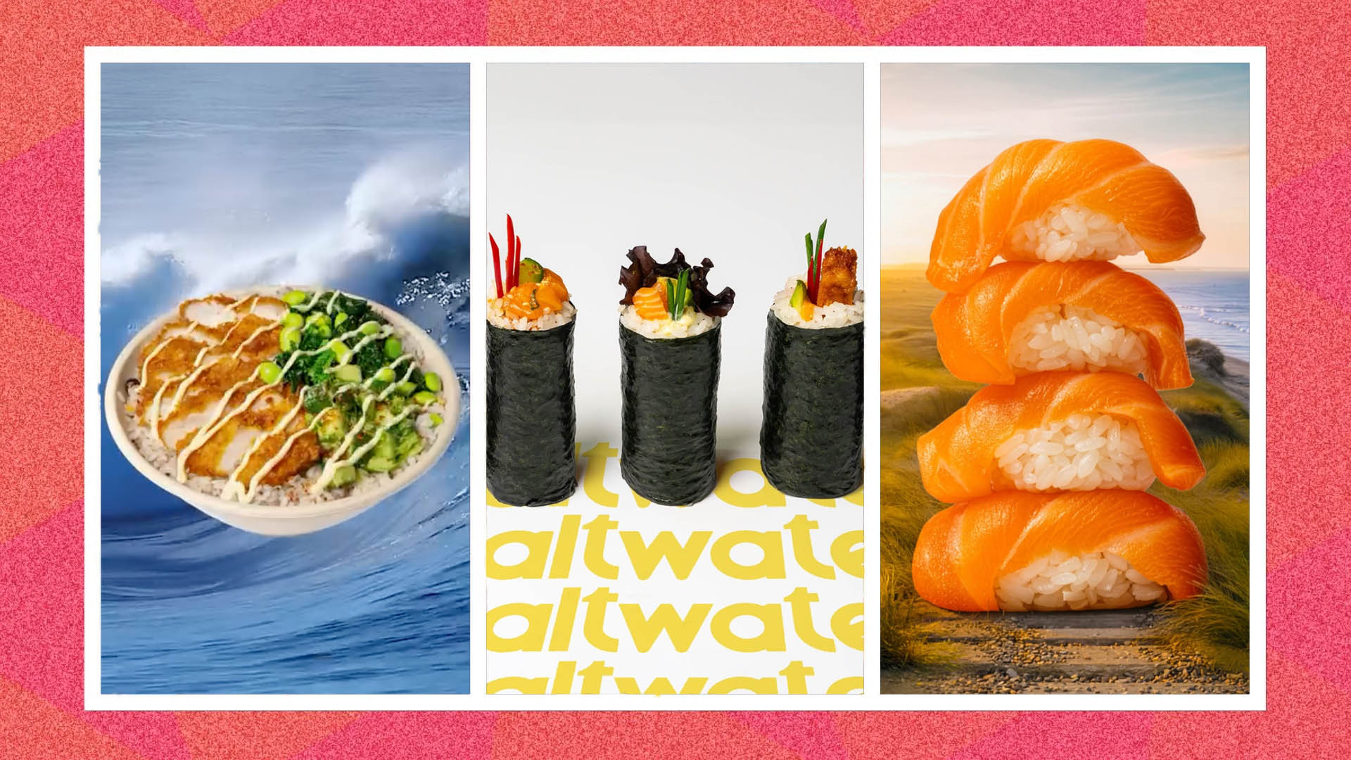 Saltwater menu items. 