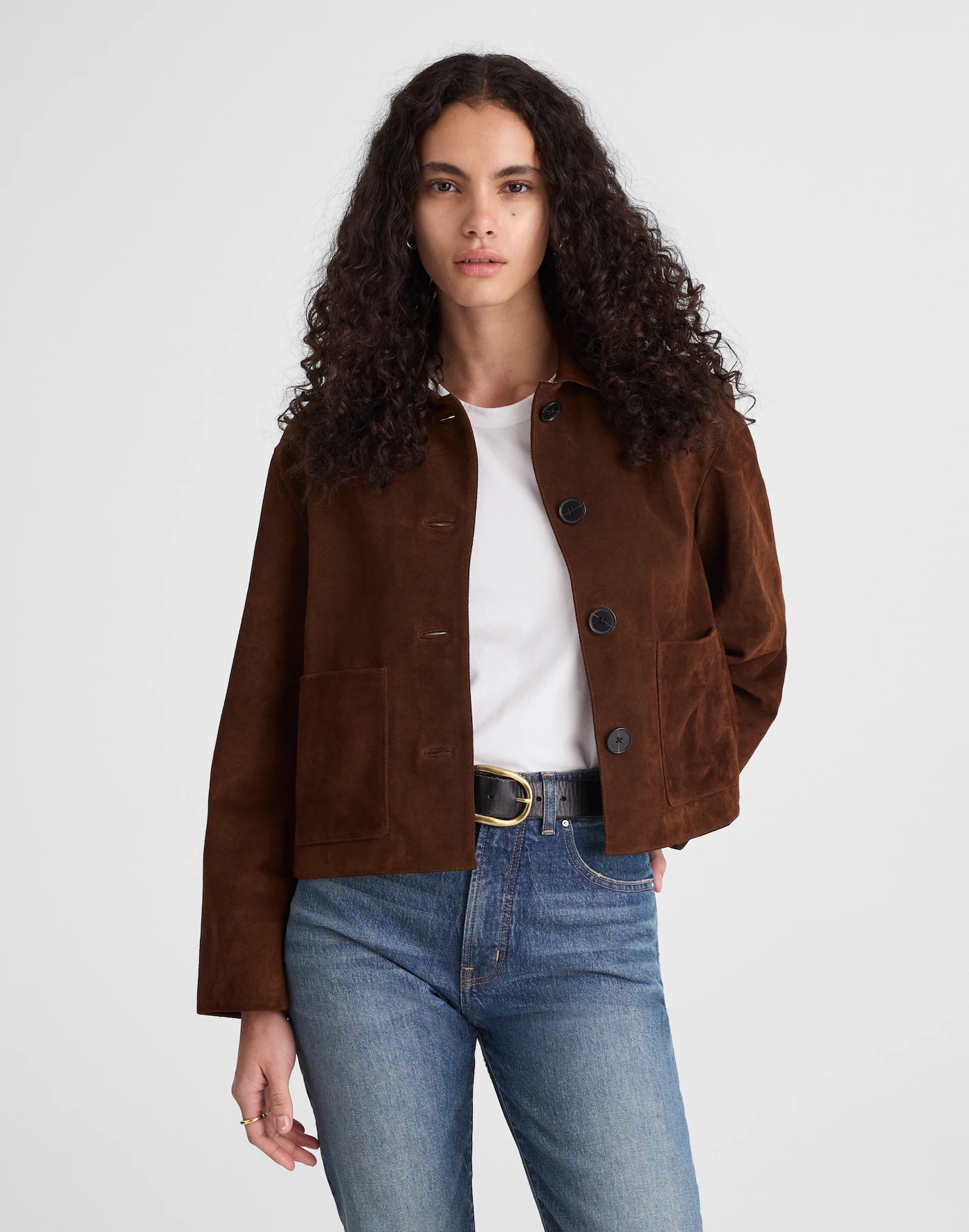 MW, Boxy-Crop Jacket in Suede