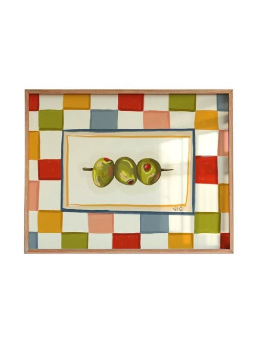 Vintage Martini Olive Art