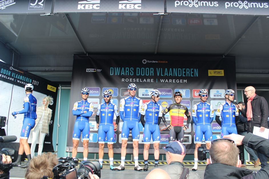 Belgian squad Quick-Step Floors drew the loudest cheers on the podium