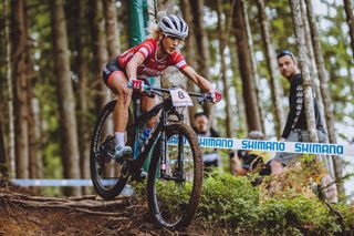 Switzerland's Jolanda Neff competes during the Womens Cross Country competition of the UCI Mountain Bike World Cup in Leogang Austria on June 13 2021 Austria OUT Photo by JFK various sources AFP Austria OUT Photo by JFKEXPAAFP via Getty Images