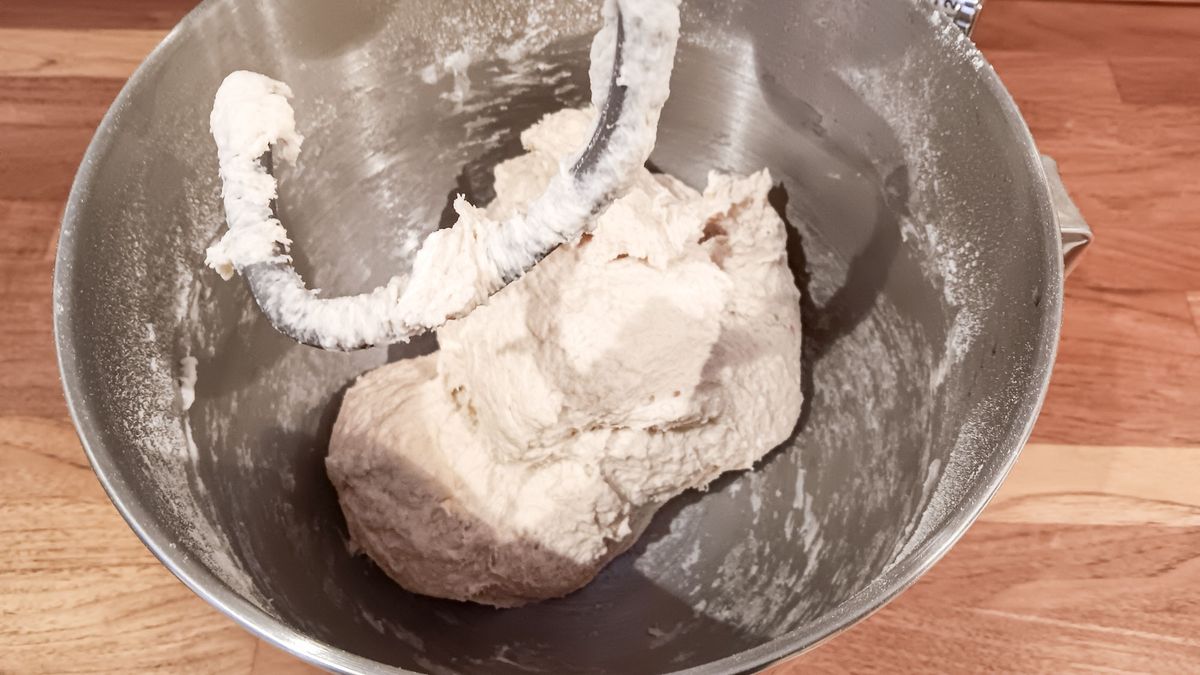 Bread dough made using a Cuisinart Precision standmixer