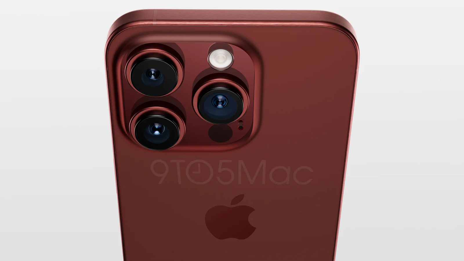 iPhone 15 Pro leak showing the phone in red from the back