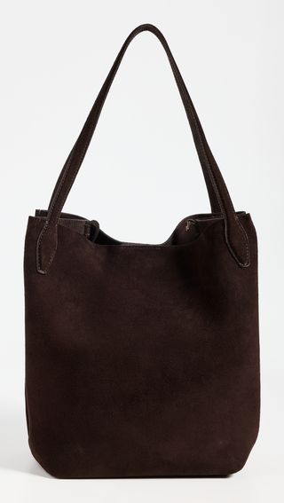 Suede Soft Grain Shopper Tote