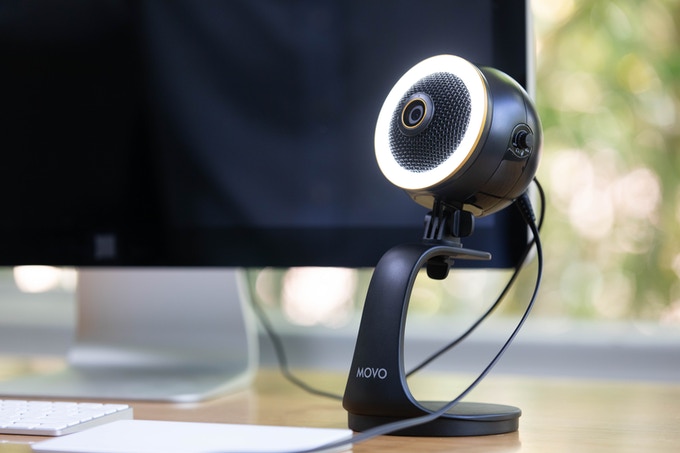Logitech 4k Pro Webcam, Blue Microphones Yeti Blackout, Ring Light