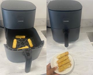 Cooking frozen fish sticks in the Cosori Pro LE air fryer