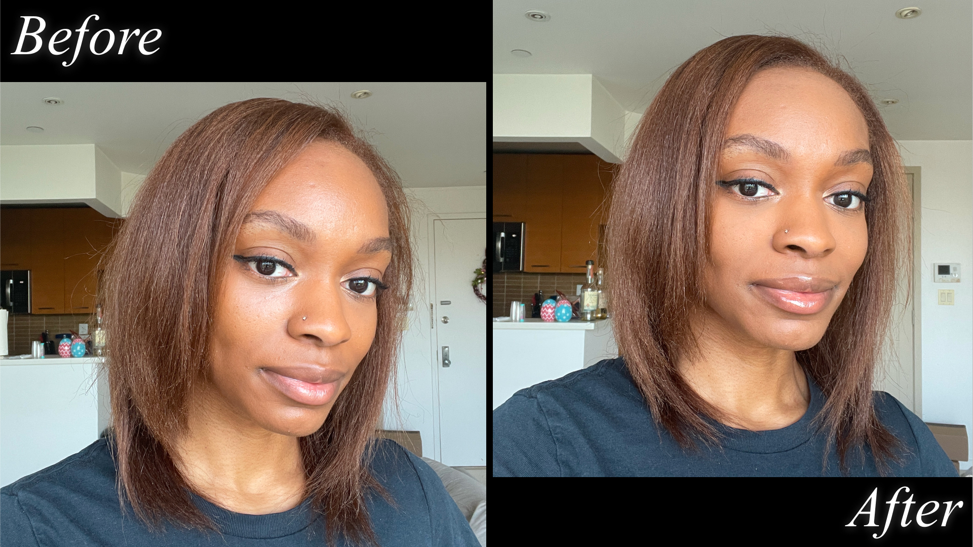 An editor testing the Makeup by Mario loose setting powder