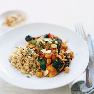Chicken and Almond Curry with Spinach