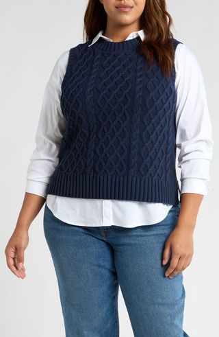 Cable Stitch Sweater Vest