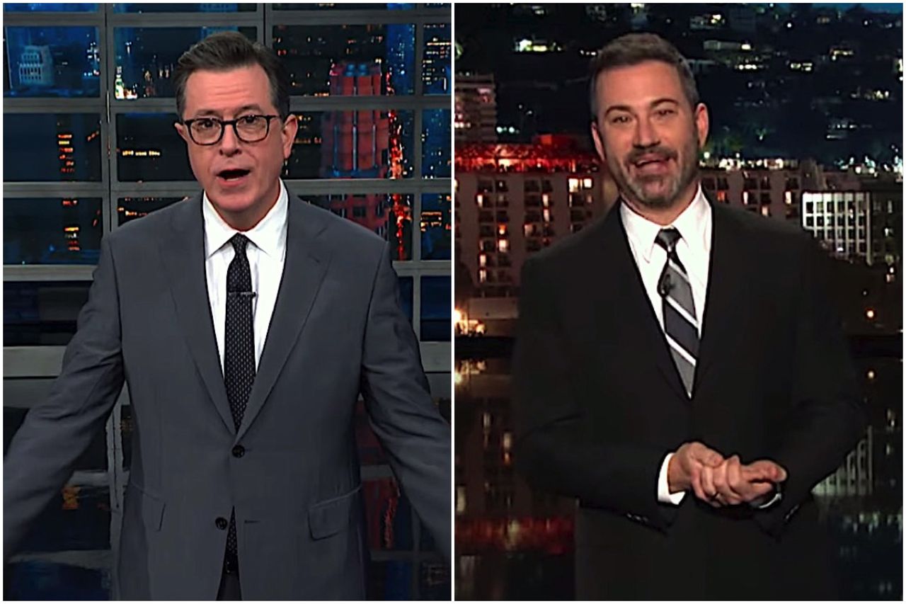 Jimmy Kimmel and Stephen Colbert on Bernie versus Fox News