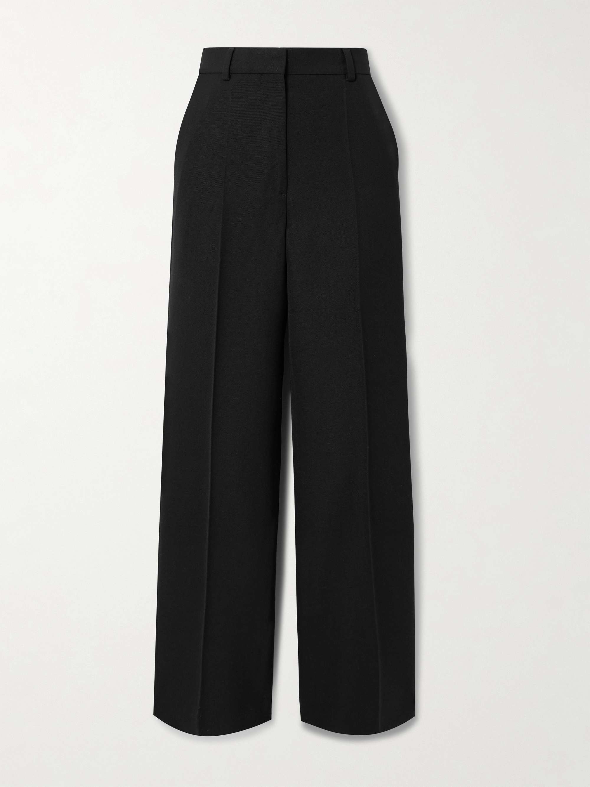 Recycled Grain De Poudre Straight-Leg Pants